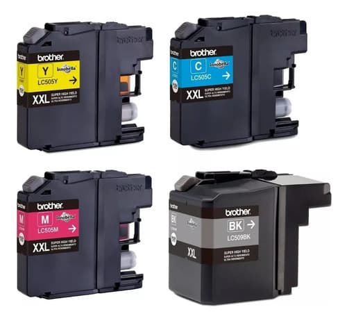 Kit 4 Cartucho Brother Lc509bk Lc505c Lc505m Lc505y Dcp-j105