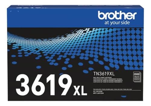Cartucho De Tóner De Máximo Rendimiento 25mil Págs Brother Tn3619 Xl Color Negro