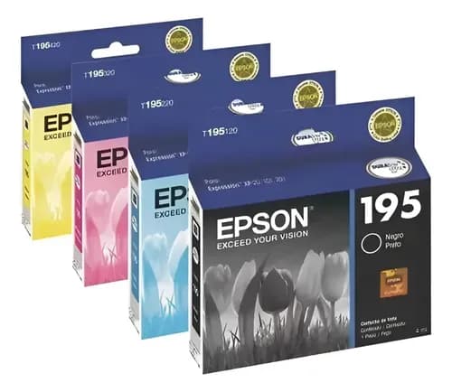 Cartuchos Epson 195 Pack 4 Colores Xp 101 201 211 Originales