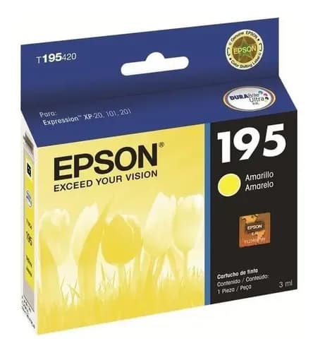 Cartucho T195420 Epson 195 Amarillo Para Xp-20 101 Blister