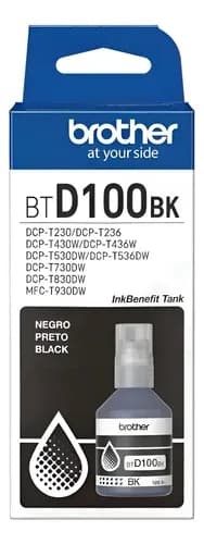 Botella De Tinta Brother Btd100bk 830dw 730dw 530dw 430w 230 Negro