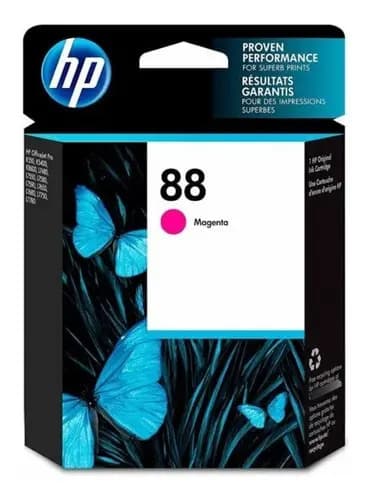 Cartucho De Tinta Hp 88 Magenta (c9387al) Para Hp Officejet K550dtn, K8600
