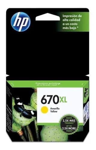 Cartucho De Tinta Hp #670xl Amarillo Cz120al