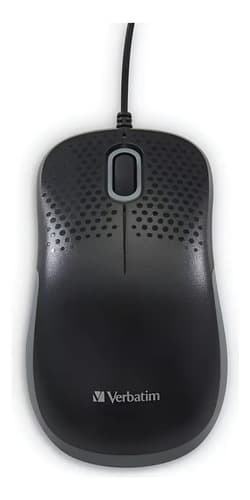 Mouse Verbatim Silent Corded Optico Cable Usb Negro 99790 Azul