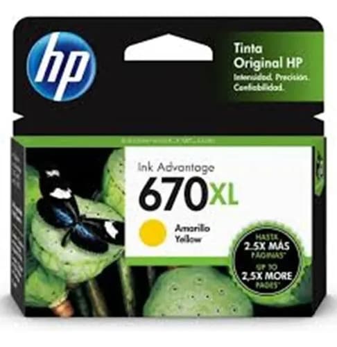 Cartucho Hp 670xl 670 Xl 2016 Amarillo 3525 4615 4625 5525